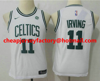 Youth Boston Celtics #11 Kyrie Irving White 2017-2018 Nike Swingman General Electric Stitched NBA Jersey