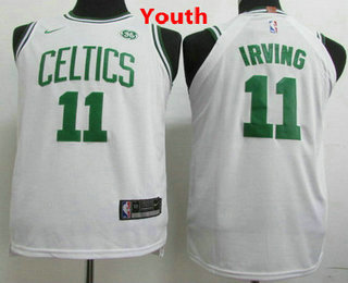 Youth Boston Celtics #11 Kyrie Irving White 2017-2018 Nike Swingman General Electric Stitched NBA Jersey