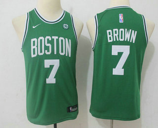 Youth Boston Celtics #7 Jaylen Brown Green 2017-2018 Nike Swingman General Electric Stitched NBA Jersey