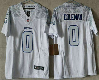 Youth Buffalo Bills #0 Keon Coleman Limited White Rivalries FUSE Vapor Jersey