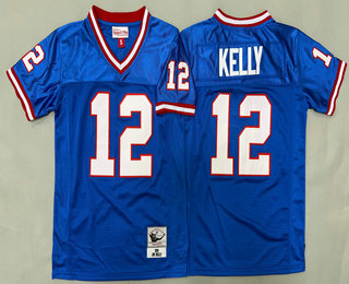 Youth Buffalo Bills #12 Jim Kelly Blue 1994 Throwback Jersey
