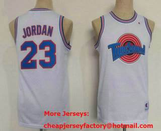 Youth Bulls #23 Michael Jordan White Tune Squad Stitched Basketball Jersey