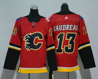 Youth Calgary Flames #13 Johnny Gaudreau Red Home 2017-2018 Hockey Stitched NHL Jersey