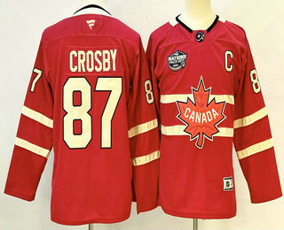 Youth Canada #87 Sidney Crosby Red 2025 4 Nations Face Off Authentic Jersey