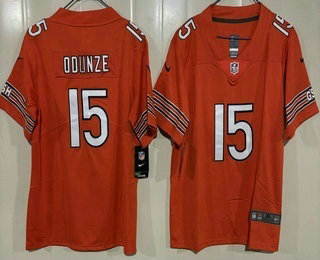 Youth Chicago Bears #15 Rome Odunze Limited Orange Vapor Jersey