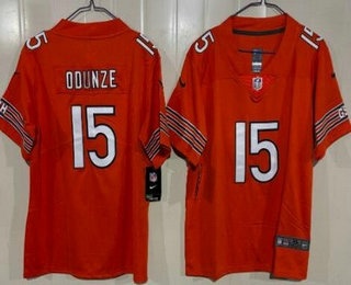 Youth Chicago Bears #15 Rome Odunze Limited Orange Vapor Jersey