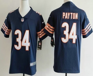 Youth Chicago Bears #34 Walter Payton Limited Navy Vapor Jersey