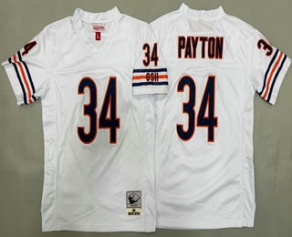 Youth Chicago Bears #34 Walter Payton White 1985 Throwback Jersey