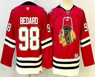 Youth Chicago Blackhawks #98 Connor Bedard Red Authentic Jersey