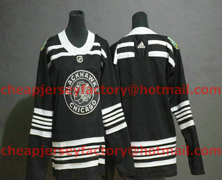 Youth Chicago Blackhawks Blank Black 2019 Winter Classic Adidas Stitched NHL Jersey