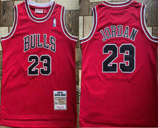 Youth Chicago Bulls #23 Michael Jordan 1997-98 Red Hardwood Classics Soul Swingman Throwback Jersey