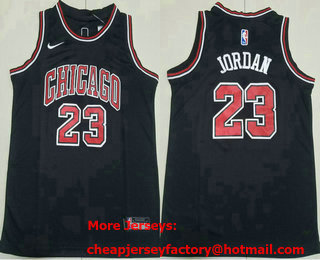 Youth Chicago Bulls #23 Michael Jordan Black Icon Swingman Jersey