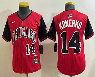 Youth Chicago White Sox #14 Paul Konerko Number Red 2025 City Connect Limited Jersey