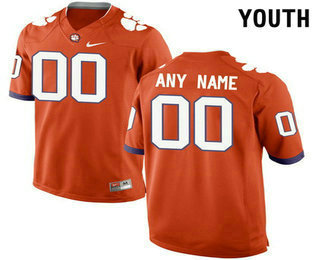 Youth Clemson Tigers Customized College Football Limited Jersey - Orange