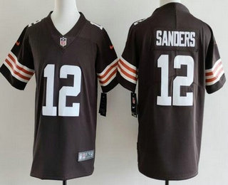 Youth Cleveland Browns #12 Shedeur Sanders Limited Brown Vapor Jersey