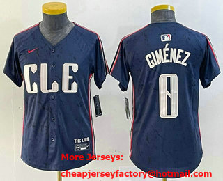 Youth Cleveland Guardians #11 Jose Ramirez  Navy 2024 City Connect Limited Stitched Jersey