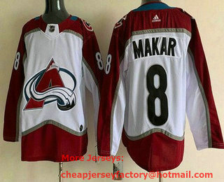 Youth Colorado Avalanche #8 Cale Makar White Stitched Jersey