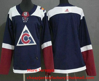 Youth Colorado Avalanche Blank Navy Alternate Stitched Jersey