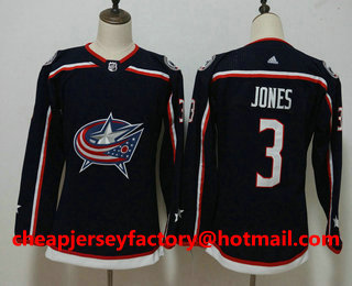 Youth Columbus Blue Jackets #3 Seth Jones Navy Blue 2017-2018 Hockey Stitched NHL Jersey