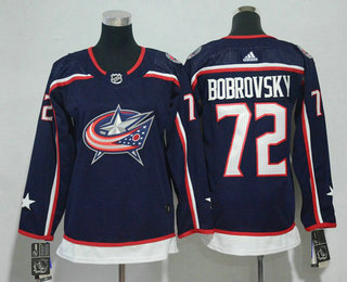 Youth Columbus Blue Jackets #72 Sergei Bobrovsky Navy Blue 2017-2018 Hockey Stitched NHL Jersey