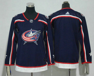 Youth Columbus Blue Jackets Blank Navy Blue 2017-2018 Hockey Stitched NHL Jersey