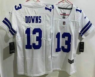 Youth Dallas Cowboys #13 Caleb Downs Limited White Vapor Jersey