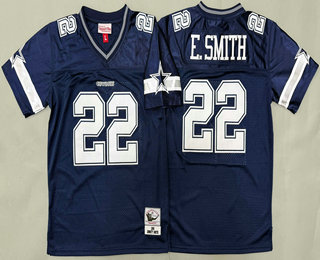 Youth Dallas Cowboys #22 Emmitt Smith Navy 1996 Throwback Jersey