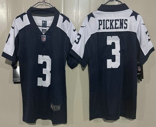 Youth Dallas Cowboys #3 George Pickens Limited Navy Alternate Vapor Jersey