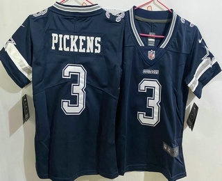 Youth Dallas Cowboys #3 George Pickens Limited Navy Vapor Jersey