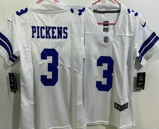 Youth Dallas Cowboys #3 George Pickens Limited White Vapor Jersey
