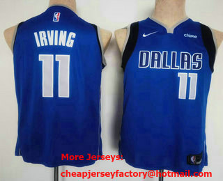 Youth Dallas Mavericks #11 Kyrie Irving Blue Icon Sponsor Swingman Jersey