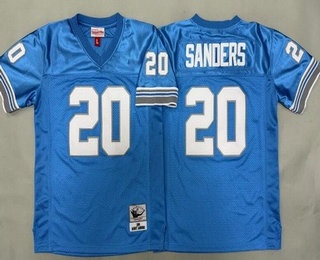 Youth Detroit Lions #20 Barry Sanders Blue 1996 Throwback Jersey