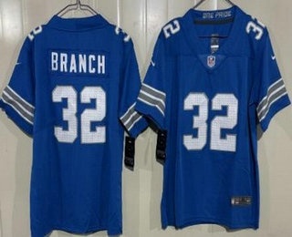 Youth Detroit Lions #32 Brian Branch Limited Blue Vapor Jersey