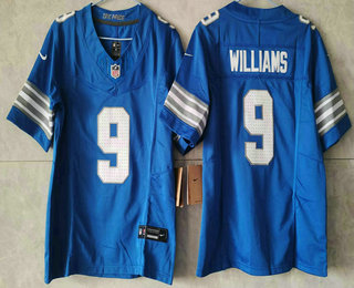 Youth Detroit Lions #9 Jameson Williams Limited Blue FUSE Vapor Jersey