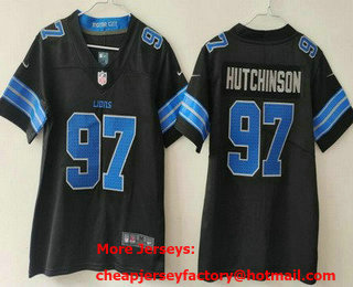 Youth Detroit Lions #97 Aidan Hutchinson Limited Black 2024 Vapor Jersey