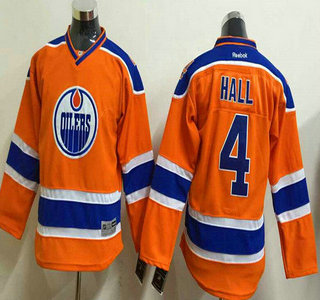 Youth Edmonton Oilers #4 Taylor Hall 2015 Orange Jersey