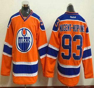 Youth Edmonton Oilers #93 Ryan Nugent-Hopkins 2015 Orange Jersey