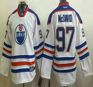 Youth Edmonton Oilers #97 Connor McDavid White Jersey