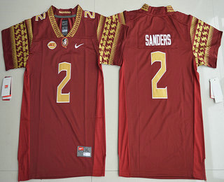 Youth Florida State Seminoles #2 Deion Sanders Red Stitched College Football Nike NCAA Jersey