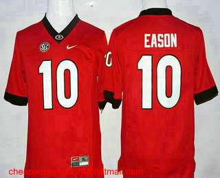 Youth Georgia Bulldogs #10 Jacob Eason Red Limited Stitched College Football Nike NCAA Jersey