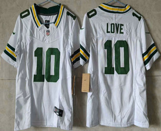 Youth Green Bay Packers #10 Jordan Love Limited FUSE White Vapor Jersey
