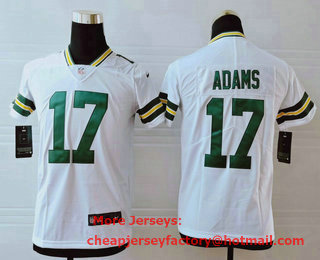 Youth Green Bay Packers #17 Davante Adams White 2017 Vapor Untouchable Stitched NFL Nike Limited Jersey