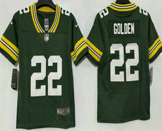 Youth Green Bay Packers #22 Matthew Golden Limited Green Vapor Jersey