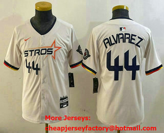 Youth Houston Astros #44 Yordan Alvarez Cream 2025 City Connect Limited Stitched Jersey