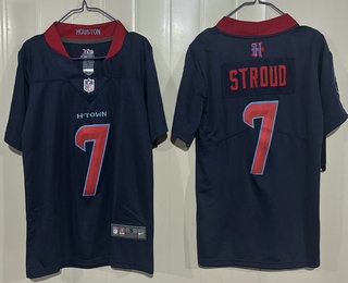 Youth Houston Texans #7 CJ Stroud Limited Navy Alternate Vapor Jersey