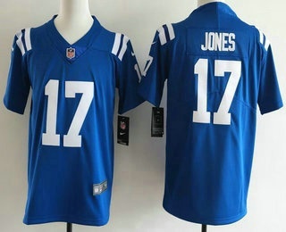 Youth Indianapolis Colts #17 Daniel Jones Limited Blue Vapor Jersey