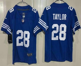 Youth Indianapolis Colts #28 Jonathan Taylor Limited Blue Alternate Vapor Jersey