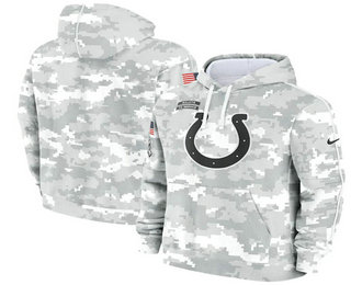 Youth Indianapolis Colts Arctic Camo 2024 Salute to Service Club Fleece Pullover Hoodie