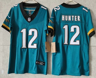 Youth Jacksonville Jaguars #12 Travis Hunter Limited FUSE Green Throwback Vapor Jersey