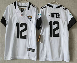 Youth Jacksonville Jaguars #12 Travis Hunter Limited FUSE White Vapor Jersey